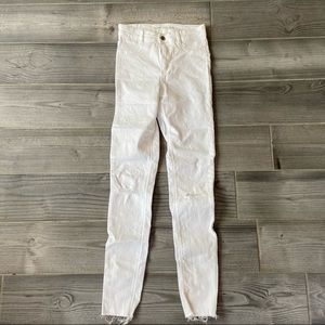 Zara white skinny jeans